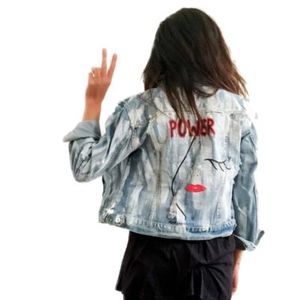 WREN + GLORY 'Powerful' Denim Jacket, Brand NWT!